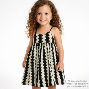 240. Cotton On Kids Crochet Striped Dress Size 2
